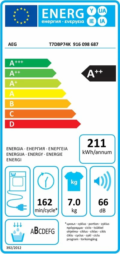 Beste Pirce ???? AEG T7DBP74K - 7000 Serie - SensiDry - Warmtepompdroger - NL/FR ✔️ 5 Beste Pirce ???? AEG T7DBP74K - 7000 Serie - SensiDry - Warmtepompdroger - NL/FR ✔️ - Afbeelding 3