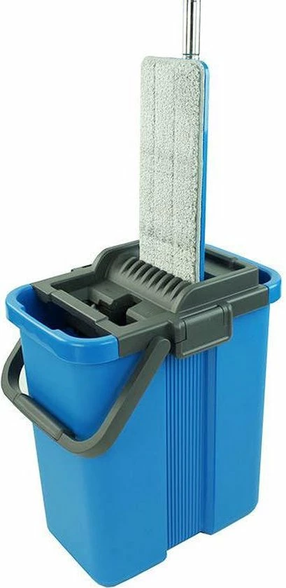 Hete verkoop ???? Handy Mop - Dweilsysteem - Vloerwisser - Emmer Met Wringer - Blauw ✨ 7 Hete verkoop ???? Handy Mop - Dweilsysteem - Vloerwisser - Emmer Met Wringer - Blauw ✨ - Afbeelding 5