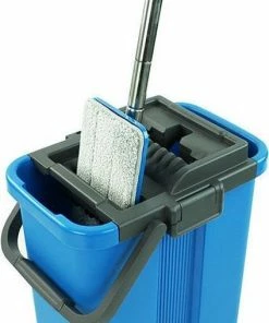 Hete verkoop ???? Handy Mop - Dweilsysteem - Vloerwisser - Emmer Met Wringer - Blauw ✨