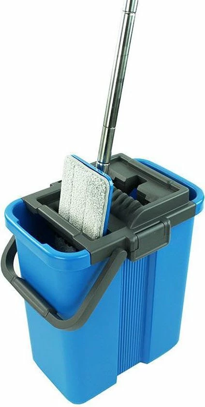 Hete verkoop ???? Handy Mop - Dweilsysteem - Vloerwisser - Emmer Met Wringer - Blauw ✨ 3 Hete verkoop ???? Handy Mop - Dweilsysteem - Vloerwisser - Emmer Met Wringer - Blauw ✨