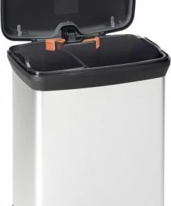 Promo ???? Curver Decobin Duo Prullenbak Afvalscheider - 10L + 18L - Metallic ⌛