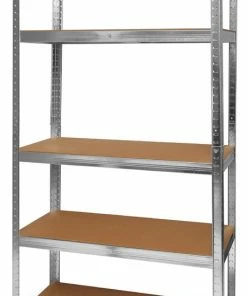 Beste Verkoop ???? LifeGoods Stellingkast - 5 Planken - 875 Kg Draagkracht - Opbergrek - 94x40x180 Cm - Metaal/MDF - RVS ????