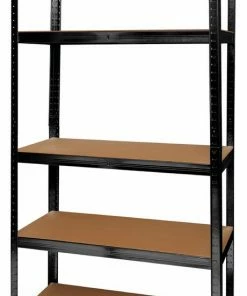 Kopen ???? LifeGoods Stellingkast - Opbergrek - 5 Planken - 875 Kg Draagkracht - 90x40x180 Cm - Metaal/MDF - Zwart ✔️