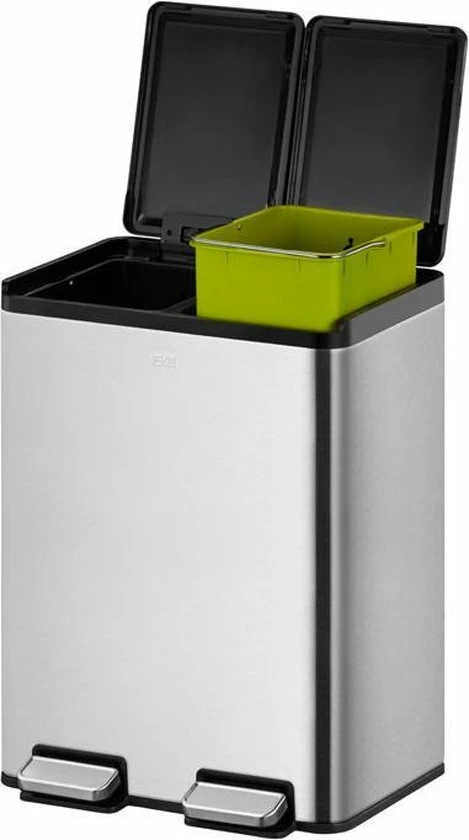 Beste deal ✔️ EKO Essential Splitted Prullenbak - 2x 20 L - Mat RVS ???? 3 Beste deal ✔️ EKO Essential Splitted Prullenbak - 2x 20 L - Mat RVS ????