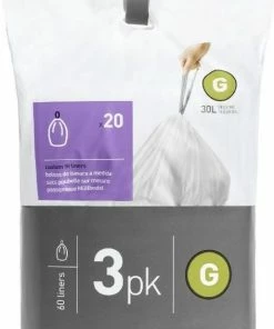 Beste Pirce ???? Simplehuman Pocket Liner (G) Afvalzak - 30 L - 3x20 Stuks - Wit ???? 9 Beste Pirce ???? Simplehuman Pocket Liner (G) Afvalzak - 30 L - 3x20 Stuks - Wit ???? -Yoshiko Shop 473x840