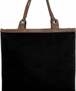 Hete verkoop ???? Merkloos Stevige Boodschappentas Met Leren Handvatten Zwart ✔️ -Yoshiko Shop 518x840