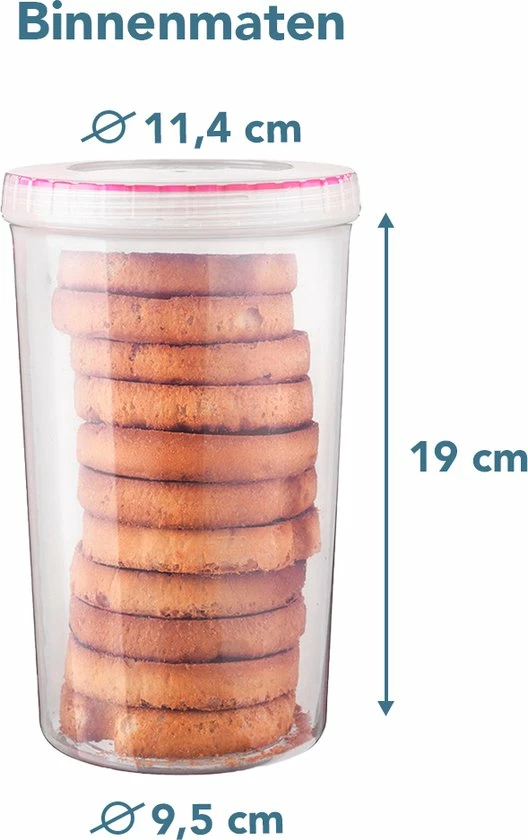 Korting ???? Lock&Lock Beschuitbus - Bewaardoos Voor Beschuit - Voorraadbussen - Set Van 2 Stuks - 1,9 Liter - Transparant ✨ 7 Korting ???? Lock&Lock Beschuitbus - Bewaardoos Voor Beschuit - Voorraadbussen - Set Van 2 Stuks - 1,9 Liter - Transparant ✨ - Afbeelding 5