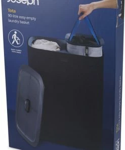 Gloednieuw ⭐ Joseph Joseph - Tota Wasmand 90 L - 2 Compartimenten - Zwart ✔️ -Yoshiko Shop 529x840 3