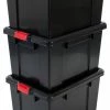 Goedkoop ???? IRIS OHYAMA IRIS Powerbox Kunststof Opbergbox - 68L - 3 Stuks - Zwart/Rood ???? -Yoshiko Shop 534x840 2