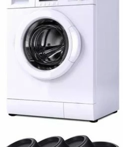 Nieuw ???? EasyGoods® Trillingsdempers Wasmachine & Droger – Set Van 4 Stuks – Zwart - Wasmachine Geluidsdempers / Vibratiedempers – Pads / Voetjes – Antislip Rubber - Extra Dik ???? -Yoshiko Shop 536x840
