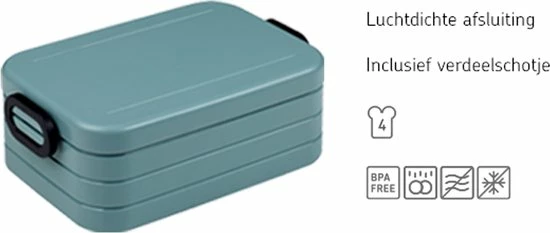 Coupon ✨ Mepal - Lunchbox Take A Break Midi – Geschikt Voor 4 Boterhammen – Wit – Lunchbox Voor Volwassenen ???? 5 Coupon ✨ Mepal - Lunchbox Take A Break Midi – Geschikt Voor 4 Boterhammen – Wit – Lunchbox Voor Volwassenen ???? - Afbeelding 3