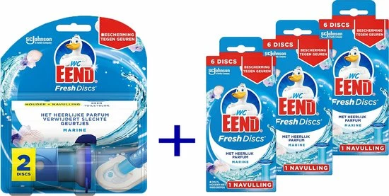 Flash-uitverkoop ???? WC-Eend Fresh Discs Houder Oceaan Marine + 3x Discs Marine Navulling ✨ 3 Flash-uitverkoop ???? WC-Eend Fresh Discs Houder Oceaan Marine + 3x Discs Marine Navulling ✨