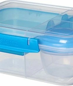 Korting ???? Sistema To Go Bento Box Brooddoos - 4 Compart. & Yoghurtpotje Blauw - 1.65L ????