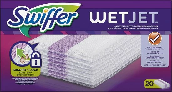 Gloednieuw ???? Swiffer WetJet - Reinigingsdoekjes - 20 Stuks ???? 3 Gloednieuw ???? Swiffer WetJet - Reinigingsdoekjes - 20 Stuks ????