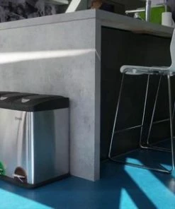 Groothandel ⌛ Homra STEPHS Afvalscheiding Prullenbak Met 3 Vakken - 3 X 15L Inhoud - Trio Pedaalemmer - 45 Liter - Vingerafdrukvrij - Vuilafstotend - Anti-slip - Hoogwaardig RVS - Duurzaam ABS Kunststof - RVS - Hygiënisch Recyclen - Afvalscheidingsprullenbak ???? -Yoshiko Shop 550x309 24