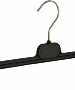 Hete verkoop ???? De Kledinghanger Gigant - 10 X Rok / Broekhanger Kunststof Zwart Met Anti-slip Knijpers, 40 Cm ????