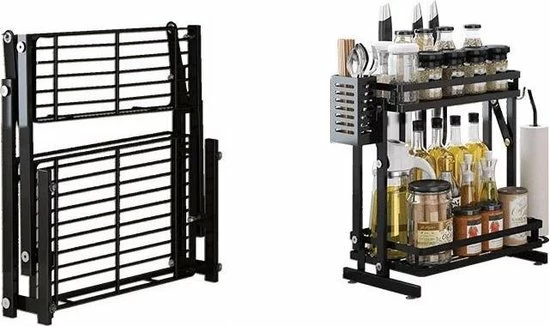 Korting ⭐ TammaT - Kruidenrek - Kruidenrek Staand - Inklapbare Keukenrek - 3-laags 35x21x56,5CM - Keuken Organizer - Aanrecht Organizer - Keuken Opslag - Roestvrij Staal - Opbergrek - Keuken Organizers - Roestvrij En Krasvrij ???? 17 Korting ⭐ TammaT - Kruidenrek - Kruidenrek Staand - Inklapbare Keukenrek - 3-laags 35x21x56,5CM - Keuken Organizer - Aanrecht Organizer - Keuken Opslag - Roestvrij Staal - Opbergrek - Keuken Organizers - Roestvrij En Krasvrij ???? - Afbeelding 15