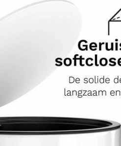 Goedkoopste ???? Pedaalemmer - 5 Liter - RVS - Wit - Prullenbak StangVollby Kallax - Toilet - Badkamer - Klein - Soft Close Deksel - Chique Design - Kleine Witte Pedaal Afvalemmer - Vuilnisbak Badkamer ???? -Yoshiko Shop 550x328 6