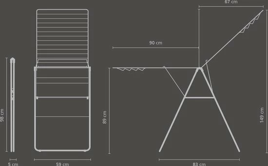 Aanbiedingen ???? Brabantia HangOn Droogrek Inklapbaar - 25 Meter - White ❤️ 4 Aanbiedingen ???? Brabantia HangOn Droogrek Inklapbaar - 25 Meter - White ❤️ - Afbeelding 2