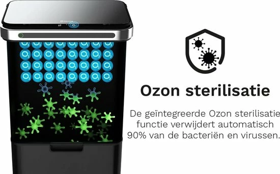 Top 10 ✔️ Afvalscheiding Prullenbak - 4 Vakken - 60 Liter (2×18L + 2×12L) - Recycle Sensor Prullenbak Homra DEXER - RVS Afvalemmer - Afvalscheidingsprullenbak - Design Keuken Afvalemmer - Automatische Lucht- En Bacterie Filter - Soft Close Deksel – Kleur Zwart ???? 27 Top 10 ✔️ Afvalscheiding Prullenbak - 4 Vakken - 60 Liter (2×18L + 2×12L) - Recycle Sensor Prullenbak Homra DEXER - RVS Afvalemmer - Afvalscheidingsprullenbak - Design Keuken Afvalemmer - Automatische Lucht- En Bacterie Filter - Soft Close Deksel – Kleur Zwart ???? - Afbeelding 25