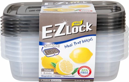 Promo ???? Lock&Lock Meal Prep Bakjes - Diepvriesbakjes - Vershoudbakjes Set Met Deksel - Magnetron Bakjes - Met 3 Compartimenten - Stevig En Herbruikbaar - BPA Vrij - Set Van 6 Stuks - 965ml ???? 4 Promo ???? Lock&Lock Meal Prep Bakjes - Diepvriesbakjes - Vershoudbakjes Set Met Deksel - Magnetron Bakjes - Met 3 Compartimenten - Stevig En Herbruikbaar - BPA Vrij - Set Van 6 Stuks - 965ml ???? - Afbeelding 2