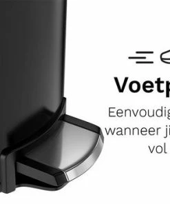 Hete verkoop ✔️ Pedaalemmer Stangvollby Kallax - 5 Liter - RVS - Zwart - Prullenbak - Toilet - Badkamer - Klein - Soft Close Deksel - Chique Design - Kleine Zwarte Pedaal Afvalemmer - Vuilnisbak Badkamer ???? -Yoshiko Shop 550x353 7