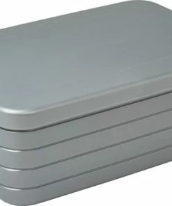 Gloednieuw ???? Mepal – Lunchbox Take A Break XL – Geschikt Voor 12 Boterhammen – Silver – Lunchbox Voor Volwassenen ⌛