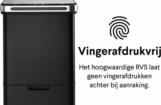 Top 10 ✔️ Afvalscheiding Prullenbak - 4 Vakken - 60 Liter (2×18L + 2×12L) - Recycle Sensor Prullenbak Homra DEXER - RVS Afvalemmer - Afvalscheidingsprullenbak - Design Keuken Afvalemmer - Automatische Lucht- En Bacterie Filter - Soft Close Deksel – Kleur Zwart ???? 25 Top 10 ✔️ Afvalscheiding Prullenbak - 4 Vakken - 60 Liter (2×18L + 2×12L) - Recycle Sensor Prullenbak Homra DEXER - RVS Afvalemmer - Afvalscheidingsprullenbak - Design Keuken Afvalemmer - Automatische Lucht- En Bacterie Filter - Soft Close Deksel – Kleur Zwart ???? - Afbeelding 23