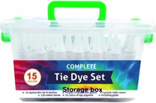 Kopen ???? QBIX Tie Dye Kit - Set Van 15 Kleuren - Complete Textielverf Tie Dye Kit Met Elastiek En Knijpflesjes ???? 4 Kopen ???? QBIX Tie Dye Kit - Set Van 15 Kleuren - Complete Textielverf Tie Dye Kit Met Elastiek En Knijpflesjes ???? - Afbeelding 2