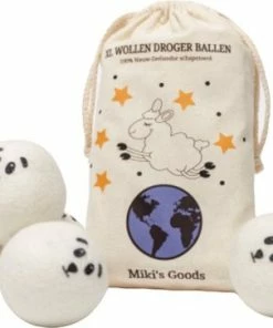 Gloednieuw ???? Miki's Goods® XL Wollen Drogerballen 6 Stuks - Panda Wasballen - Duurzaam - Wasbol - 100% Nieuw-Zeelandse Schapenwol - Wasbollen - Herbruikbaar- Droogballen - Snellere Droogtijd - Zuigt Dierenharen Op ????