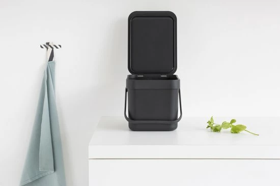 Nieuw ???? Brabantia Sort & Go Prullenbak - 6 L - Dark Grey ???? 7 Nieuw ???? Brabantia Sort & Go Prullenbak - 6 L - Dark Grey ???? - Afbeelding 5
