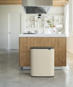 Uitgang ???? Brabantia Bo Touch Bin Prullenbak - 2 X 30 L - Pearl White ✨ -Yoshiko Shop 550x366