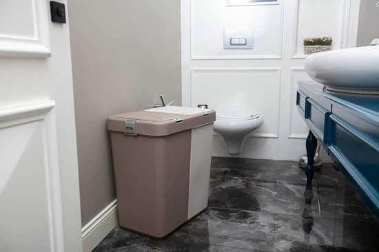 Top 10 ???? Motek® - Wasmand - 2 Vakken Met Deksel - Wassorteerder - Gemaakt Van 100% Gerecycled Kunststof - 80 L - Wasmand Met Deksel - Wassorteerder - Grijs - Wit ???? 9 Top 10 ???? Motek® - Wasmand - 2 Vakken Met Deksel - Wassorteerder - Gemaakt Van 100% Gerecycled Kunststof - 80 L - Wasmand Met Deksel - Wassorteerder - Grijs - Wit ???? - Afbeelding 7