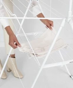 Hete verkoop ???? Brabantia HangOn Droogrek Inklapbaar - 25 Meter - Met Stang - White ⭐ -Yoshiko Shop 550x366 78