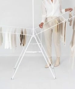 Hete verkoop ???? Brabantia HangOn Droogrek Inklapbaar - 25 Meter - Met Stang - White ⭐ -Yoshiko Shop 550x366 79