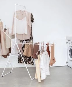 Hete verkoop ???? Brabantia HangOn Droogrek Inklapbaar - 25 Meter - Met Stang - White ⭐ -Yoshiko Shop 550x366 81