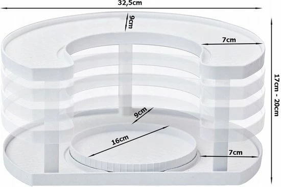 Beste Pirce ❤️ Draaiplateau Keuken - Kruidenrek - Keukenkast - Keuken Organizer - Draaibaar - 2 Etages - Rheme ???? 6 Beste Pirce ❤️ Draaiplateau Keuken - Kruidenrek - Keukenkast - Keuken Organizer - Draaibaar - 2 Etages - Rheme ???? - Afbeelding 4
