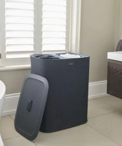 Gloednieuw ⭐ Joseph Joseph - Tota Wasmand 90 L - 2 Compartimenten - Zwart ✔️ -Yoshiko Shop 550x372 1