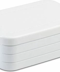 Coupon ✨ Mepal - Lunchbox Take A Break Midi – Geschikt Voor 4 Boterhammen – Wit – Lunchbox Voor Volwassenen ????