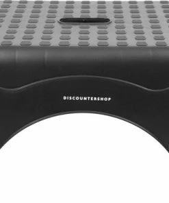 Coupon ???? Discountershop Opstapkrukje Max. Belastbaar Gewicht 150 KG Opstapkrukje - Opstapje/trappetje Zwart Met Anti-slip -150 Kg - Oppervlak 45 X 31.5 Cm ????