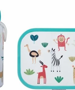 Beste Verkoop ⭐ Mepal – Lunchset Campus (pu + Lb) – Pop-up Drinkfles En Broodtrommel Voor Kinderen – Animal Friends – Bento Box – Lekvrij ????