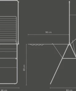 Hete verkoop ???? Brabantia HangOn Droogrek Inklapbaar - 25 Meter - Met Stang - White ⭐ -Yoshiko Shop 550x392 4