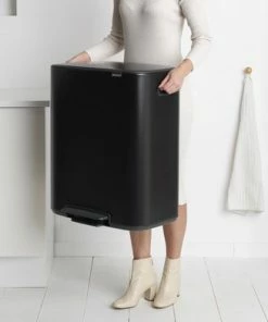 Beste Pirce ???? Brabantia Bo Prullenbak - 60 L - Matt Black ???? -Yoshiko Shop 550x392 8