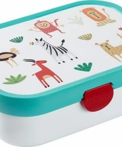Beste Verkoop ⭐ Mepal – Lunchset Campus (pu + Lb) – Pop-up Drinkfles En Broodtrommel Voor Kinderen – Animal Friends – Bento Box – Lekvrij ???? -Yoshiko Shop 550x393 1