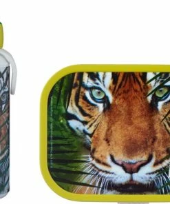 Beste Pirce ???? Mepal – Lunchset Campus (pu + Lb) – Pop-up Drinkfles En Broodtrommel Voor Kinderen – Animal Planet Tijger – Bento Box – Lekvrij ????