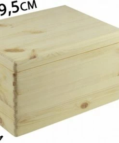 Uitgang ???? Deurklink24 Houten Kist Met Klepdeksel - 39,5 X 29,5 X 23 Cm - Inhoud 27,6L - Grenen Houten Kistje - Opbergkisten ???? -Yoshiko Shop 550x399 3