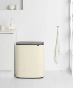 Uitgang ???? Brabantia Bo Touch Bin Prullenbak - 2 X 30 L - Pearl White ✨ -Yoshiko Shop 550x412 2