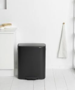 Beste Pirce ???? Brabantia Bo Prullenbak - 60 L - Matt Black ???? -Yoshiko Shop 550x412 65