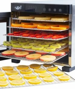Top 10 ???? Vita5 Nobel PRO 6 Voedseldroger – Droogoven - RVS – 24-Uurs Timer – Led-bedieningspaneel – Dehydrator – 6 Laags ????