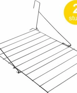 Nieuw ???? ACAZA Set Van 2 Stuks Droogrekken, 2 Rekken Om Handdoeken Of Kleding Te Drogen, Ophangbaar - Zwart ????